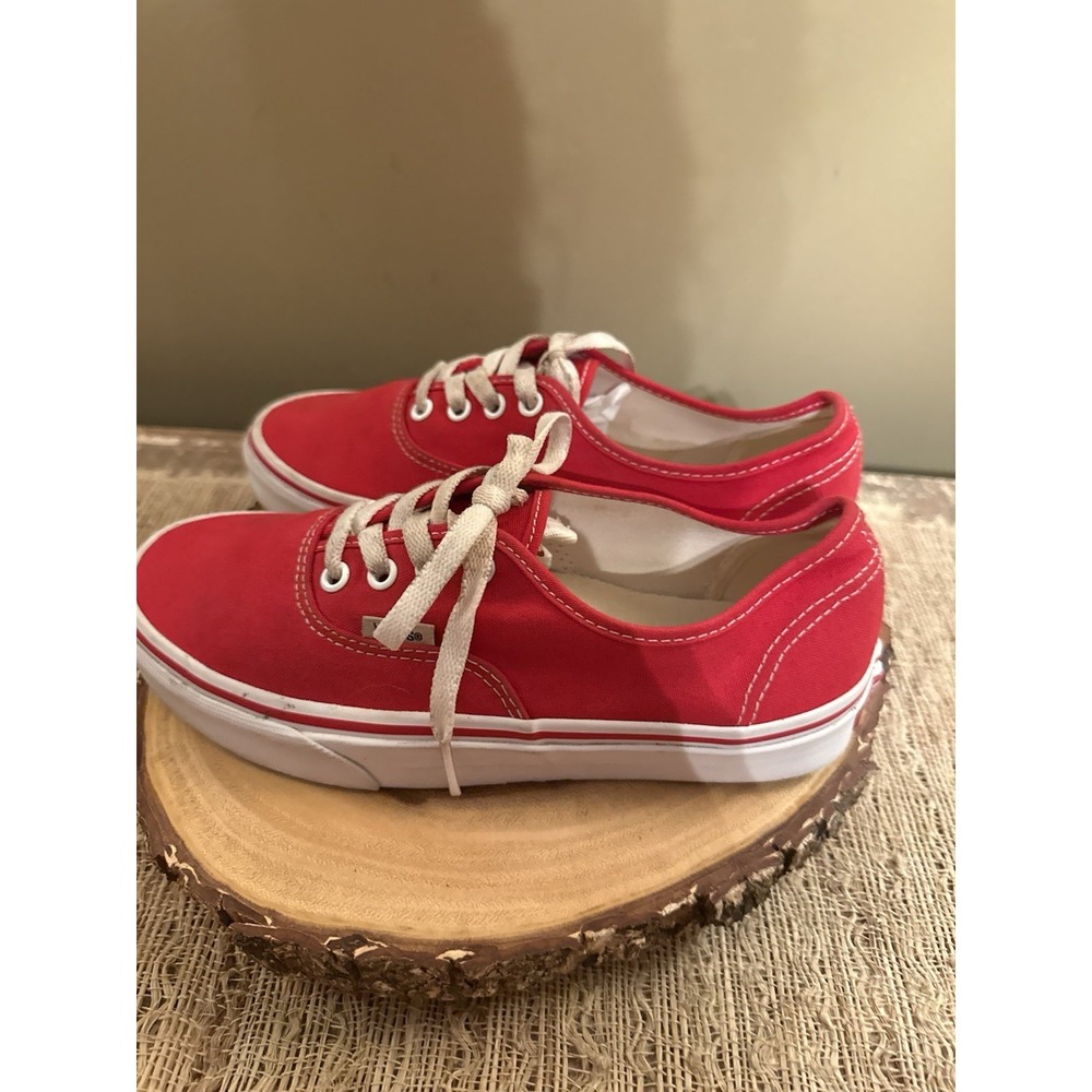 Vans Red Classic Authentic , Tennis‎ Shoes, Men's Size 5 Women's Size 7